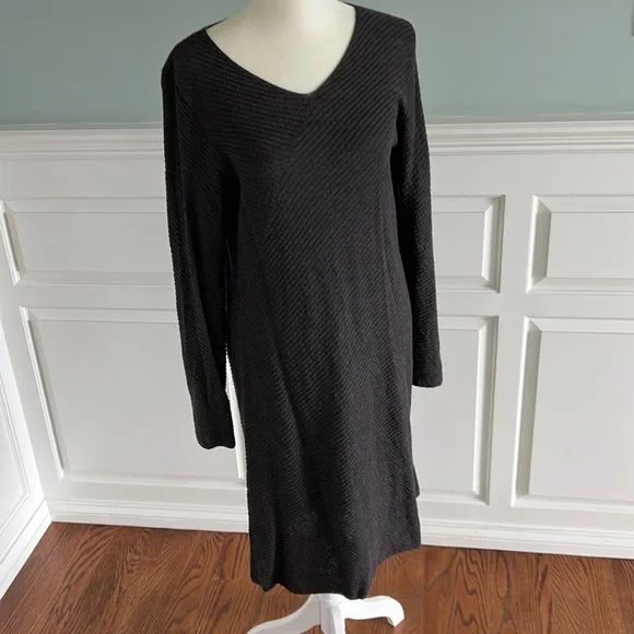 Eileen Fisher | Dresses | Eileen Fisher Rib Knit Wool Sweater Dress |  Poshmark